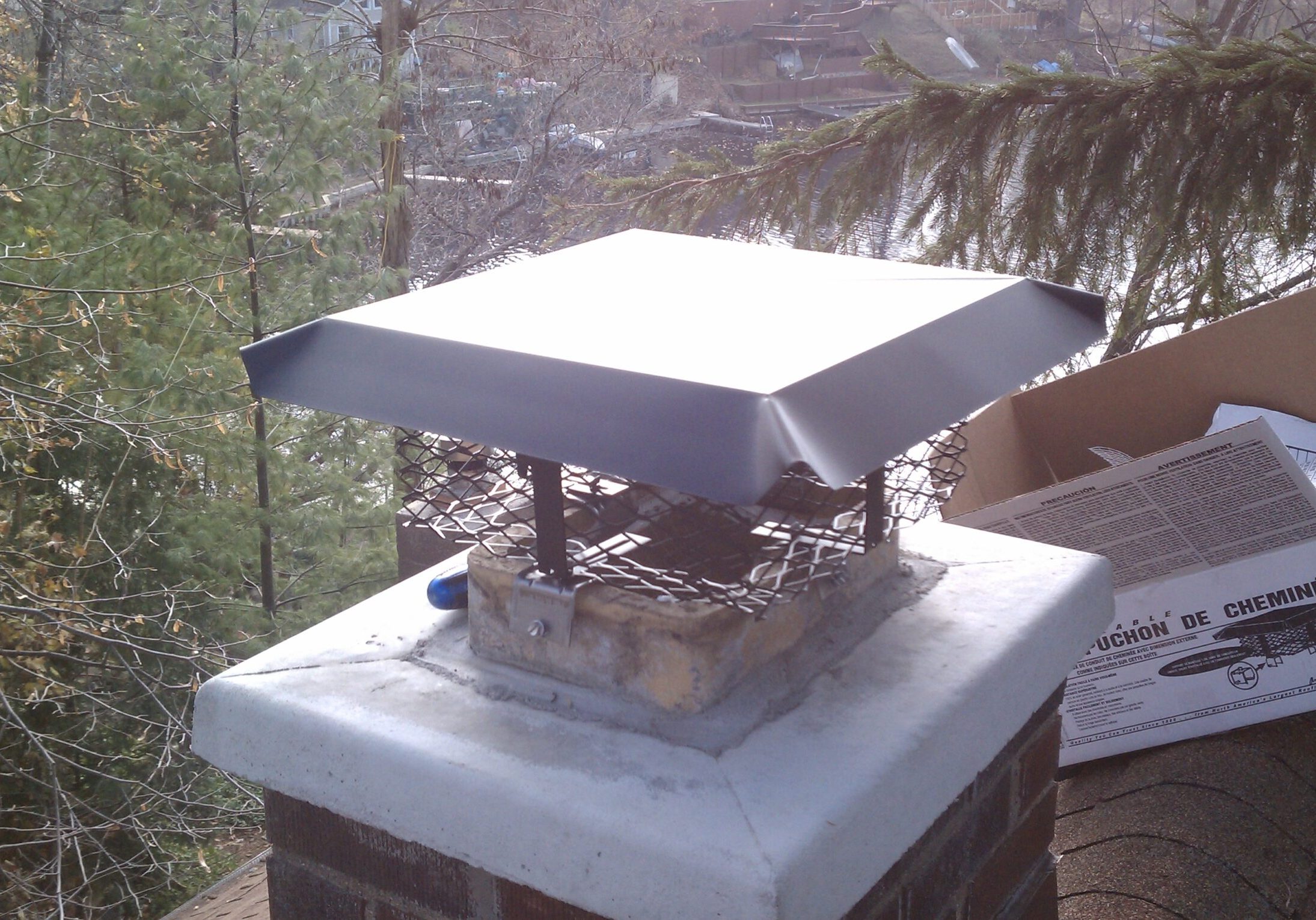 Chimney caps for wildlife prevention